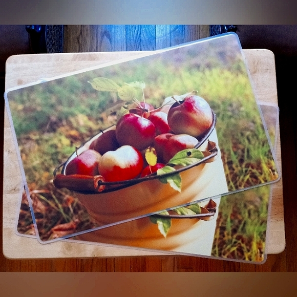 Other - 🍎🍏 Placemat - Rustic Apples in A Bucket  Custom Made 🍏🍎